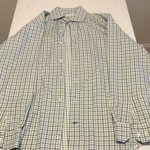 Banana Republic Green and Blue Plaid Shirt